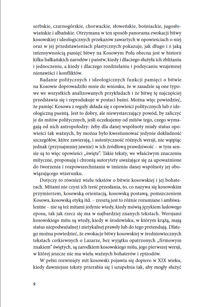 Śmierć na Kosowym Polu. Historia mitu kosowskiego, Ivan Čolović