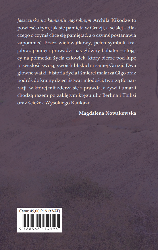 Jaszczurka na kamieniu nagrobnym, Arczil Kikodze - Ebook